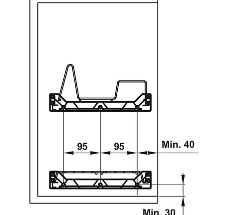 Rổ bát đĩa Hafele PRESTO có khung - 544 40