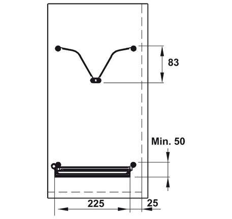 Rổ chén dĩa cố định Hafele - Presto, phiên bản không có khung - 544 40