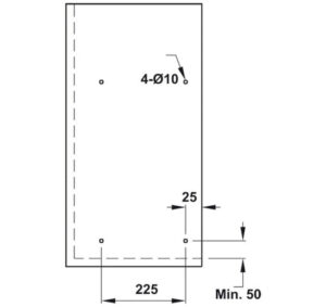 Rổ chén dĩa cố định Hafele - Presto, phiên bản không có khung - 544 40 033 dimd 457x431 crop center