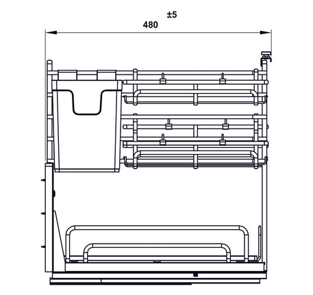 Phụ kiện rổ đa năng Hafele - OMERO MULTI - 547 11