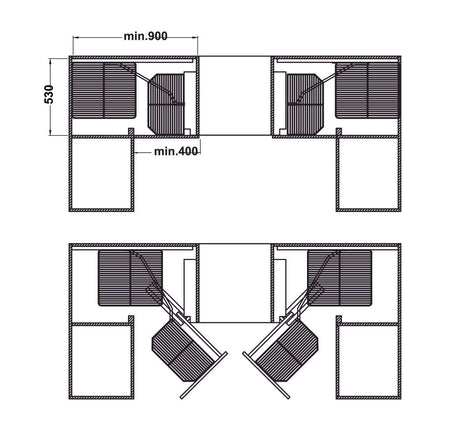 Rổ góc liên hoàn Hafele - Mezzo - 548 21