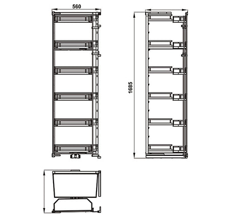 Rổ 6 tầng Hafele - KARA SWING - 548 65