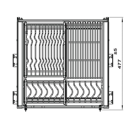 Rổ bát đĩa nan ovan Hafele - KASON FLEX - 549 04