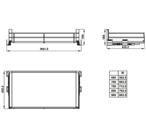 Rổ xoong nồi Hafele - KASON - 549 08 864 dimd 457x431 crop center