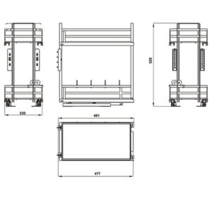 Bộ rổ gia vị Hafele - OMERO 300 - 549 20 823 dimd omero300 457x431 crop center