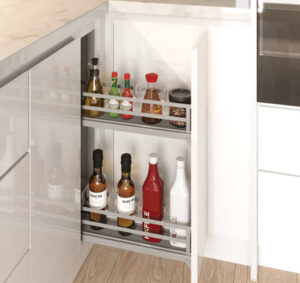 Bộ rổ gia vị Hafele - OMERO 150 ( lắp đặt bên trái )