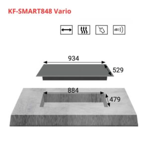 BẾP TỪ ĐA ĐIỂM KAFF KF-SMART 848 VARIO  - 55 5