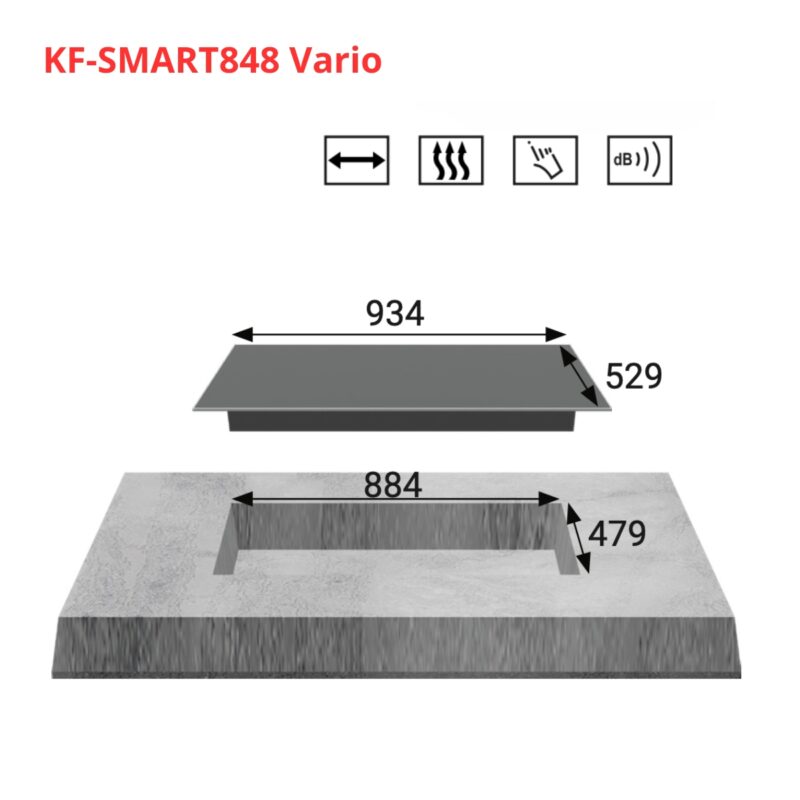 BẾP TỪ ĐA ĐIỂM KAFF KF-SMART 848 VARIO  - 55 5