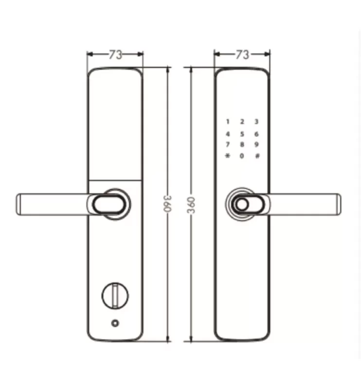 KÍCH THƯỚC KHOÁ CỬA VÂN TAY KASSLER KL 600 PC TITAN