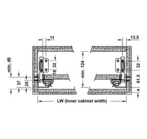 Ray hộp Hafele Alto - S Matrix Box Slim - 552 35 365 dimd 457x431 crop center
