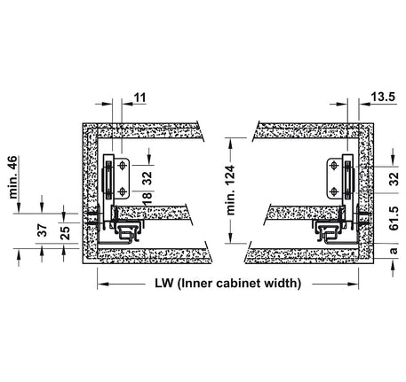 Ray hộp Hafele Alto - S Matrix Box Slim - 552 36