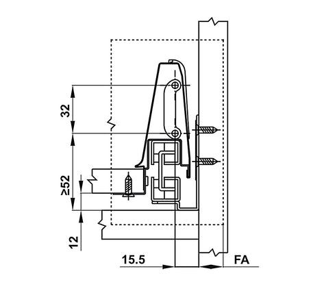Ray hộp Hafele Alto Matrix Box - 552 75