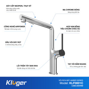 VÒI RỬA CHÉN KLUGER KLF0001C