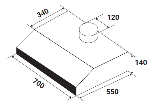 KÍCH THƯỚC MÁY HÚT MÙI CỔ ĐIỂN KAFF KF-738I