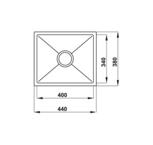 CHẬU INOX HAFELE HS20-SSN1S50 (567.20.227) - 567 20 227 dimd1 457x431 crop center