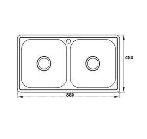 CHẬU INOX HAFELE HS20-SSN2R90M (567.20.493) - 567 20 493 dimd1 457x431 crop center