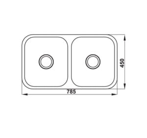 CHẬU INOX HAFELE HS20-SSN2R90S (567.20.506) - 567 20 506 dimd1 457x431 crop center