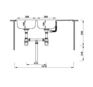 CHẬU INOX HAFELE HS20-SSD2R90 (567.20.513) - 567 20 513 dimd2 457x431 crop center