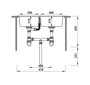 CHẬU INOX HAFELE HS20-SSN2S90L 567.20.546 - 567 20 546 dimd2 457x431 crop center