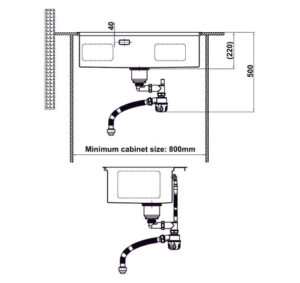 CHẬU INOX HAFELE WS R0 HS24-SSN1S-7650 (567.20.627) - 567 20 627 dimd1 457x431 crop center