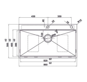 CHẬU INOX HAFELE WS R0 HS24-SSN1S-8650 (567.20.637) - 567 20 637 dimd 457x431 crop center