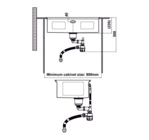 CHẬU INOX HAFELE WS R0 HS24-SSN1S-7644 (567.24.467) - 567 24 467 dimd1 457x431 crop center