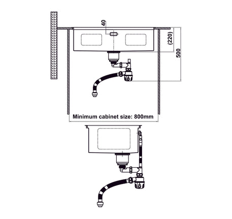 CHẬU INOX HAFELE WS R0 HS24-SSN1S-7644 (567.24.467) - 567 24