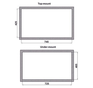 CHẬU INOX HAFELE WS R0 HS24-SSN1S-7644 (567.24.467) - 567 24 467 dimd2 457x431 crop center