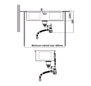 CHẬU INOX HAFELE WS R0 HS24-SSN1S-8644 (567.24.477) - 567 24 477 dimd1 457x431 crop center