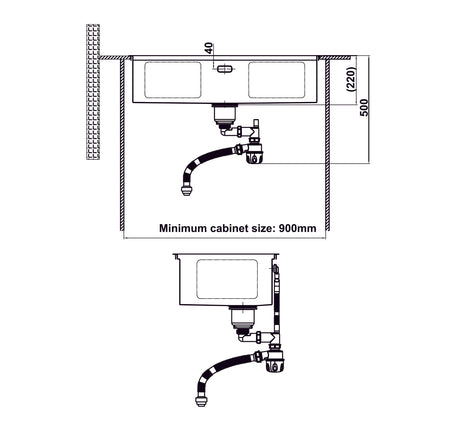 CHẬU INOX HAFELE WS R0 HS24-SSN1S-8644 (567.24.477) - 567 24