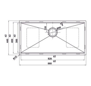 CHẬU INOX HAFELE WS R0 HS24-SSN1S-8644 (567.24.477) - 567 24 477 dimd 457x431 crop center