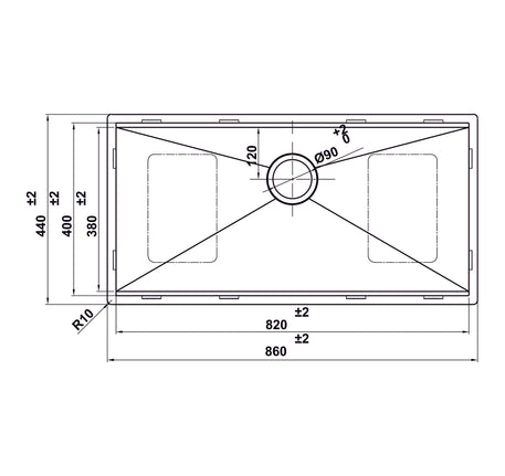 CHẬU INOX HAFELE WS R0 HS24-SSN1S-8644 (567.24.477) - 567 24