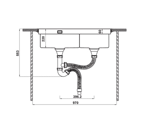 CHẬU INOX HAFELE HS21-SSN2S90 567.94.030 - 567 94
