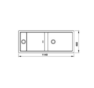 CHẬU ĐÁ HAFELE WORKSTATION HS19-GKD2S120 MÀU ĐEN 570.35.340 - 570 35 340 dimd01 457x431 crop center