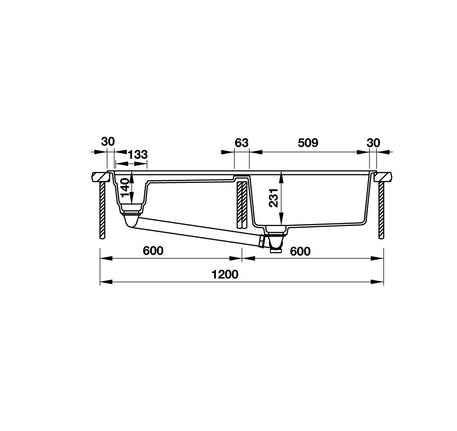 CHẬU ĐÁ HAFELE WORKSTATION HS19-GKD2S120 MÀU ĐEN 570.35.340