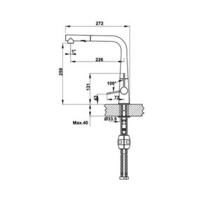 VÒI BẾP HAFELE HT20-GH1P259 ( 570.82.400 ) - 570 82 200 300 400 500 dimd1 457x431 crop center