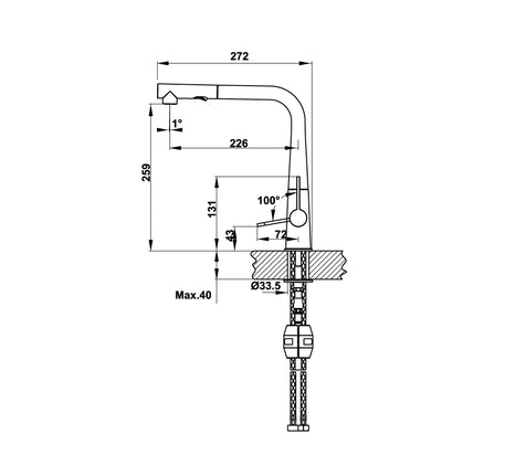 VÒI BẾP HAFELE HT20-GH1P259 ( 570.82.400 )