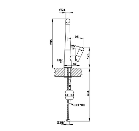 VÒI BẾP HAFELE HT20-GH1P259 ( 570.82.400 ) - 570 82 200 300 400