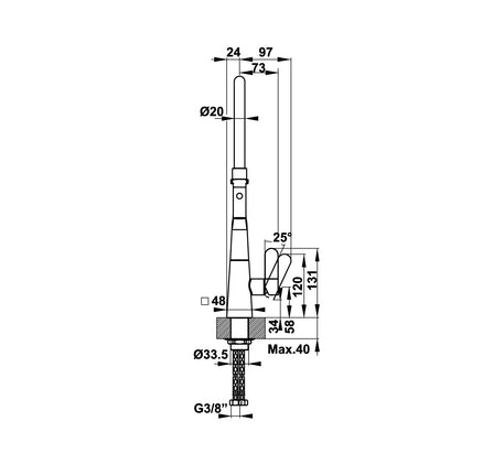 VÒI BẾP HAFELE HYDROS HT20-CH1F187 ( 570.82.230 ) - 570 82