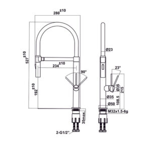 VÒI RỬA BÁT HAFELE HT24-SH1F527 570.85.051 - 570 85 051 dimd 457x431 crop center
