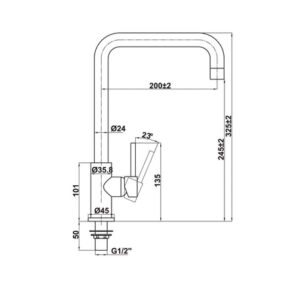 VÒI RỬA BÁT HAFELE HT21-CC1F245U 577.55.260 - 577 55 260 dimd 2 457x431 crop center