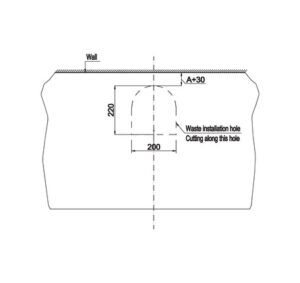 Chậu sứ đặt bàn Hafele - Sapporo 420 - 588 79 031 dimd 2 457x431 crop center