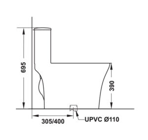 Bồn cầu một khối Hafele Sapporo - 588 79 406 dimd 1 457x431 crop center