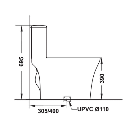Bồn cầu một khối Hafele Sapporo - 588 79