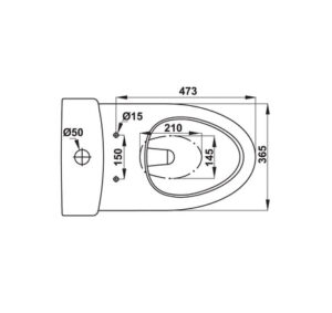 Bồn cầu một khối Hafele Sapporo - 588 79 409 dimd 2 457x431 crop center