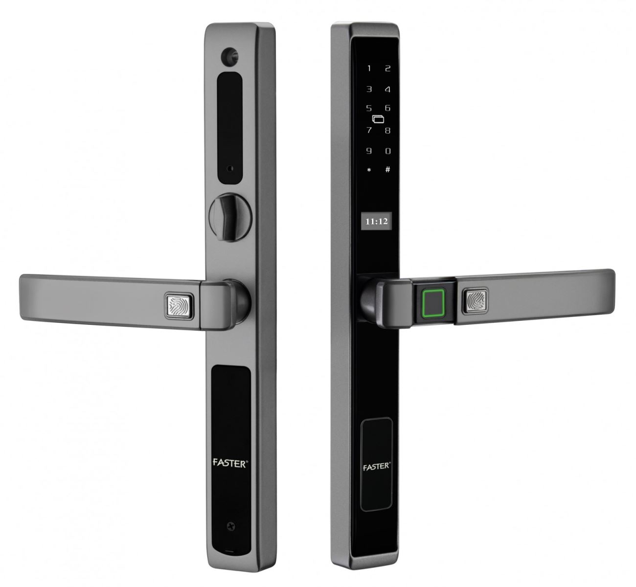 Khóa Vân Tay cửa nhôm Demax SL588 AG chống nước IP56, chốt trong an toàn – Của Đức