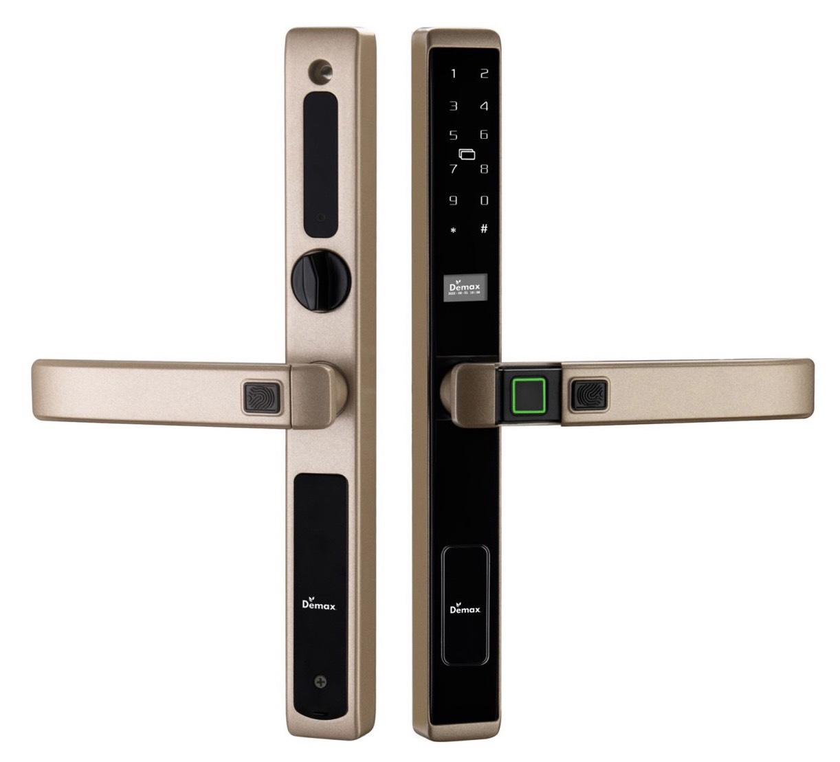 Khóa Vân tay, App Wifi cửa nhôm Demax SL688 CG Chống nước IP56, chốt trong an toàn – Của Đức