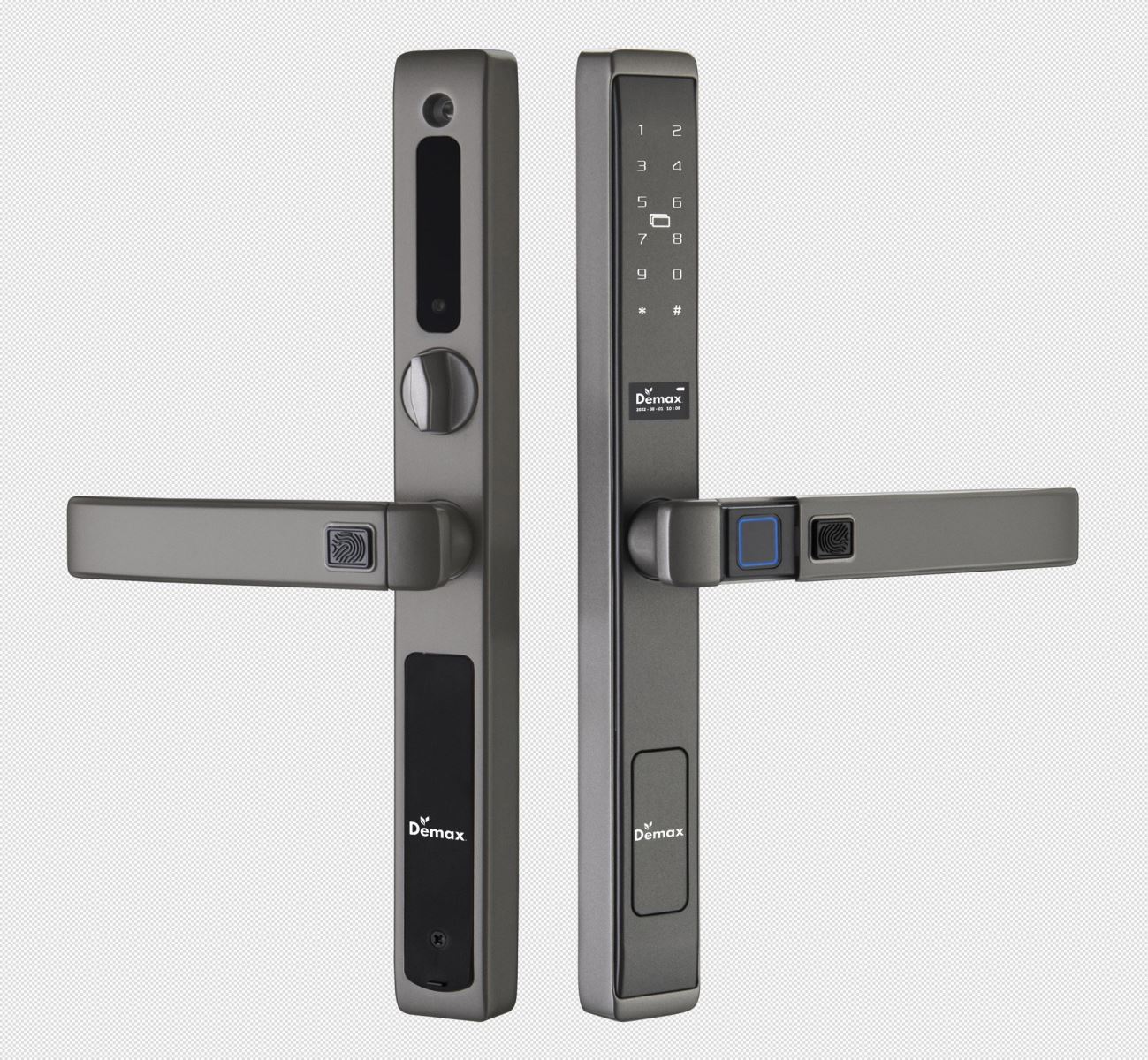 Khóa vân tay cửa nhôm Demax SL588 GS LUX chống nước IP56, Chốt trong an toàn – Của Đức