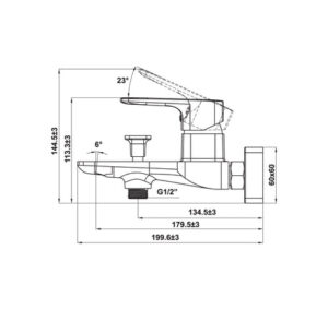 Bộ trộn Hafele nổi 2 đường nước Kobe chrome - 589 15 005 dimd 1 457x431 crop center