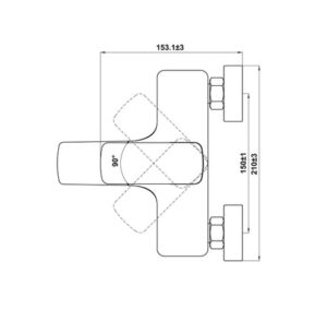 Bộ trộn Hafele nổi 2 đường nước Kobe chrome - 589 15 005 dimd 2 457x431 crop center